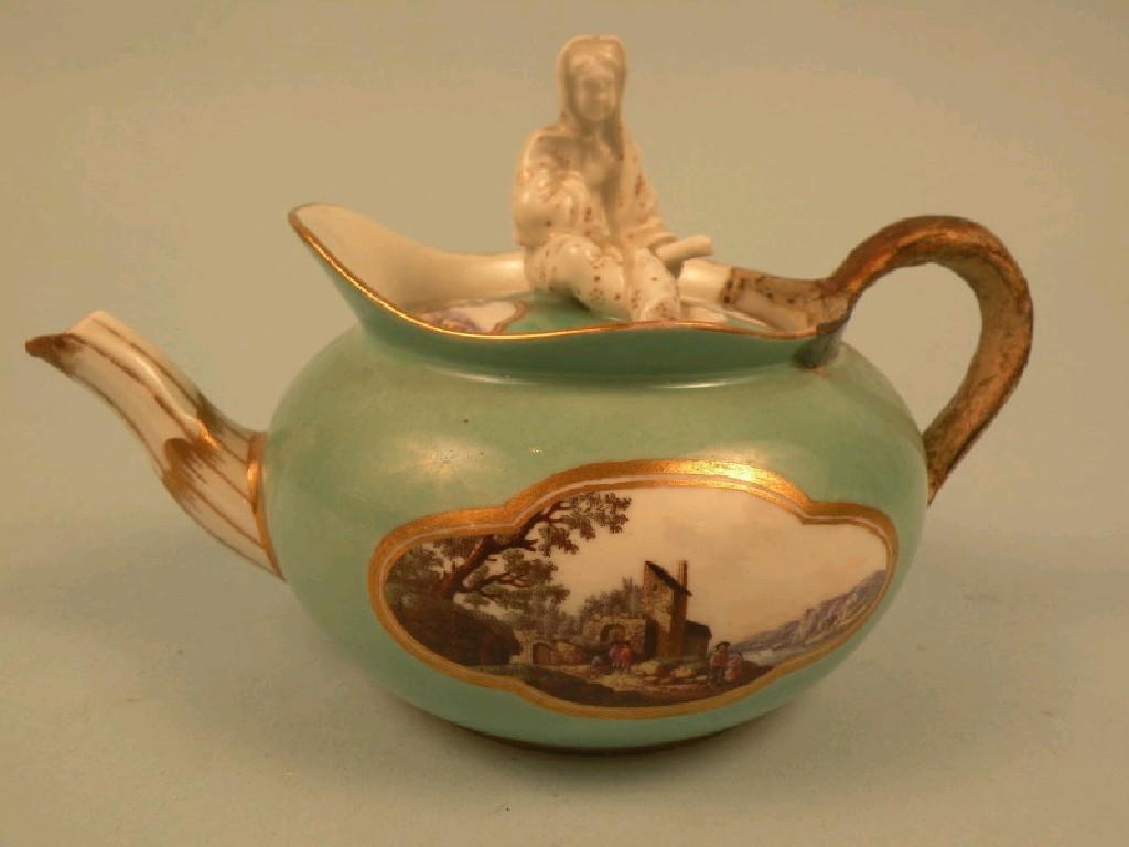 Appraisal: A late th early thC German porcelain teapot and cover