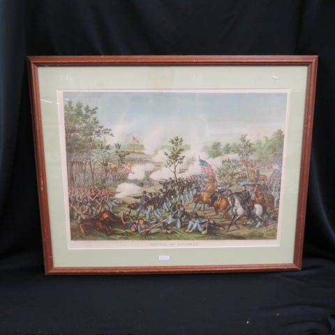 Appraisal: Confederate Civil War Lithograph Battle of Atlanta by Kurz Allison