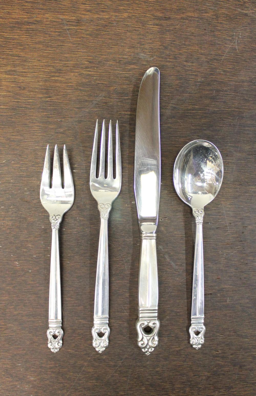 Appraisal: INTERNATIONAL SILVER ROYAL DANISH STERLING SILVER FLATWARE SET pieces comprised