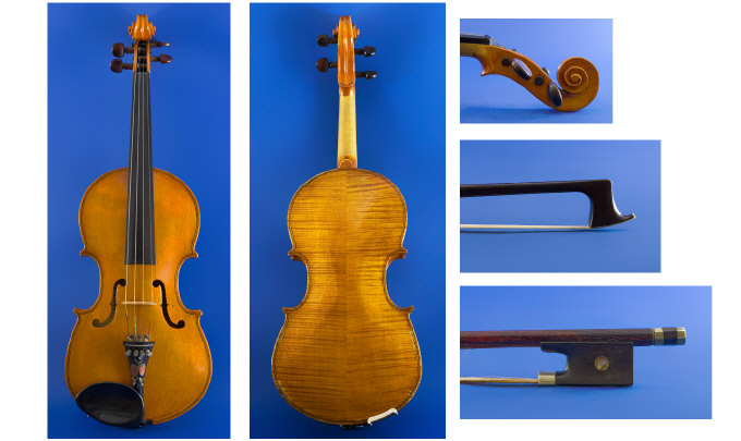 Appraisal: Cased Violin Paper Label Reads Copy Of Gaspiro Da Salos