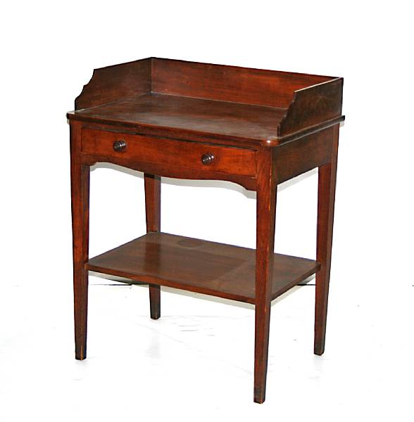 Appraisal: A late George III mahogany side table early th century