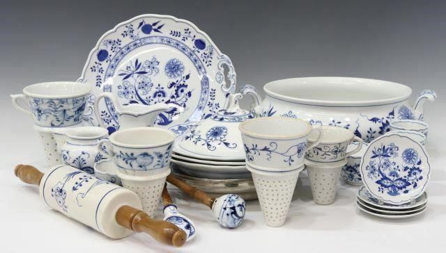 Appraisal: lot of Blue Onion style porcelain tableware various makers including