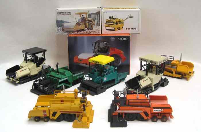 Appraisal: TEN DIECAST MODELS OF ROAD WORKING EQUIPMENT NZG Ingersoll-Rand SP-