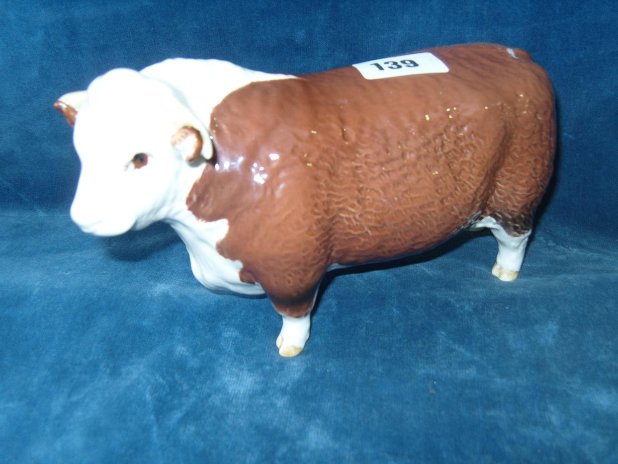 Appraisal: A Beswick model of a Hereford Bull mark to base