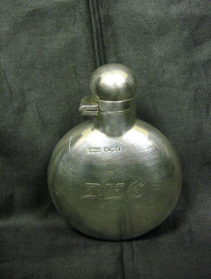 Appraisal: BROOKS BROTHER N Y STERLING GENTLEMANS FLASK Makers mark JD