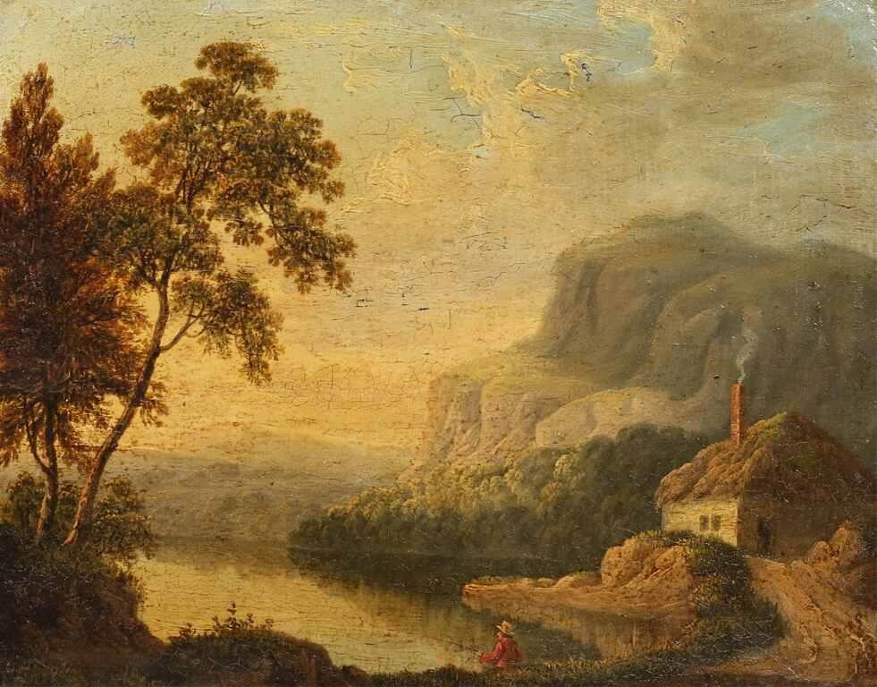 Appraisal: Attributed to Alexander Nasmyth Scotland - Oil on board lake