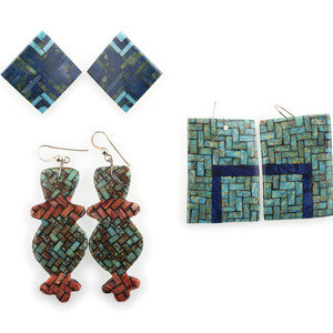 Appraisal: Angie Reano Owen Attributed Kewa th st century Mosaic Inlay