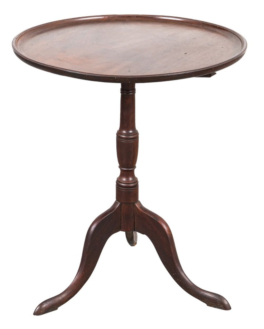 Appraisal: GEORGIAN STYLE MAHOGANY TILT TOP TABLE Georgian Style Mahogany Tilt