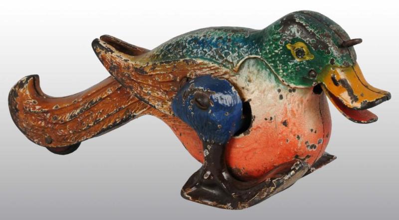 Appraisal: Cast Iron Hubley Duck Pull Toy Description Very colorful When