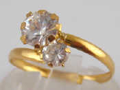 Appraisal: A yellow metal tests carat gold paste set ring size