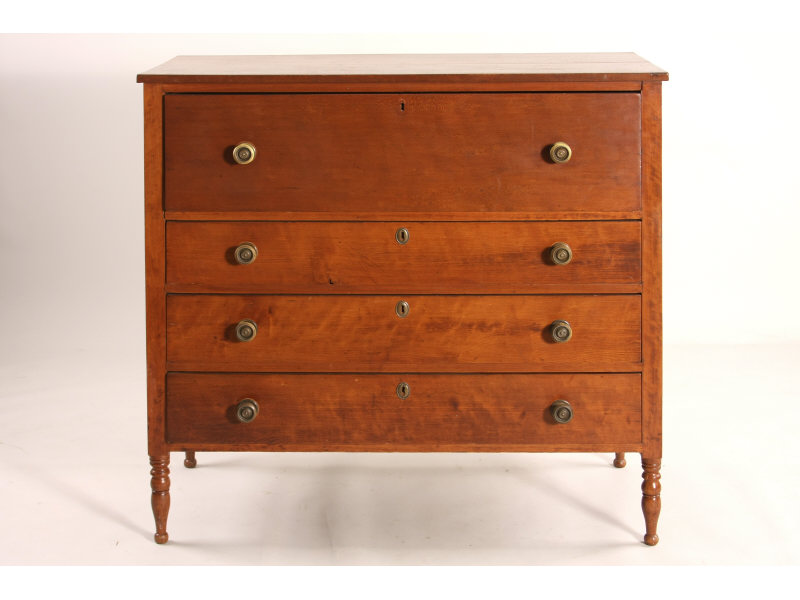 Appraisal: Western PA or Ohio Sheraton Chest of Drawers th c