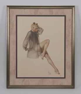 Appraisal: Alberto Vargas framed 'Sleepy Time Gal' lithograph Alberto Vargas Peruvian