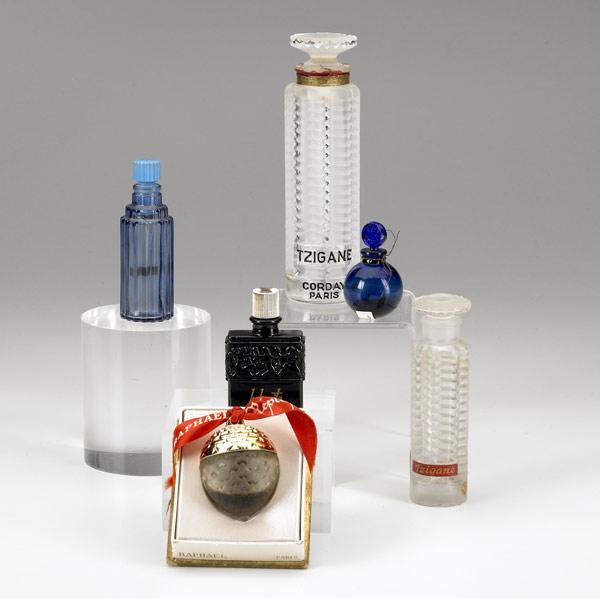 Appraisal: LALIQUE Group of five perfumes small Dans La Nuit two