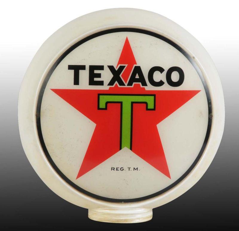 Appraisal: Texaco -Piece Gas Globe Description Milk glass body Minor marks