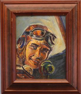 Appraisal: th C Portrait of an Aviator th C Portrait of