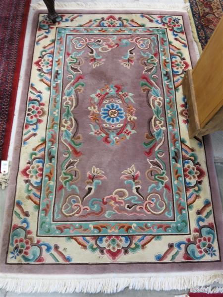 Appraisal: CHINESE AREA RUG hand knotted ' x '