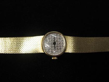 Appraisal: Lady's diamond wristwatch Pave set diamond face in the karat