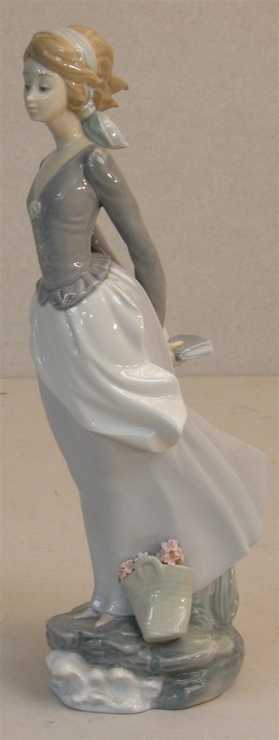 Appraisal: Lladro figure of a girl on a windy day holding