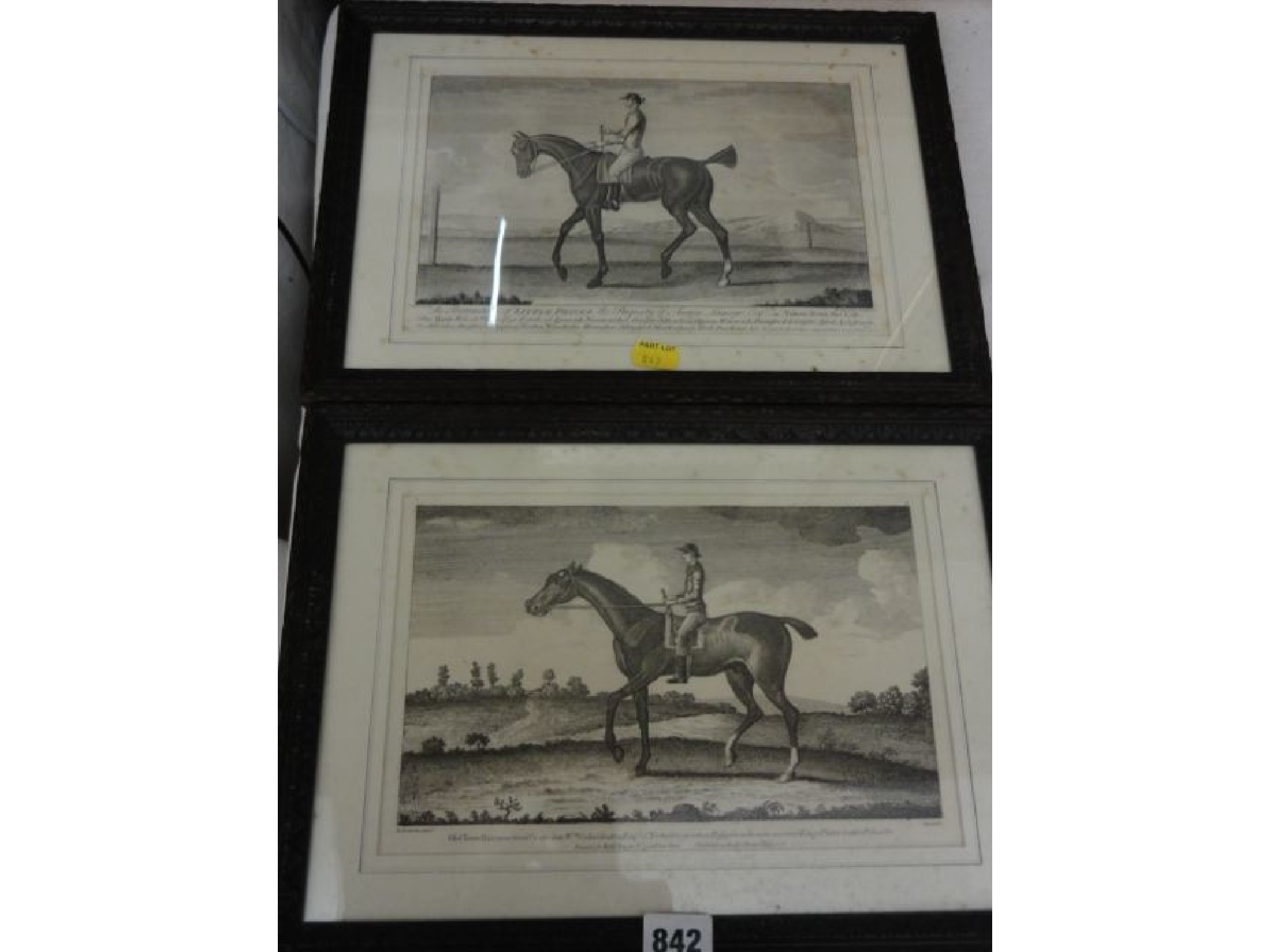 Appraisal: A pair of th century black and white engravings after