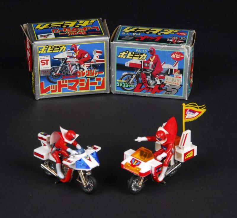 Appraisal: Lot of Red Machines from Goranger Description Japanese Made by