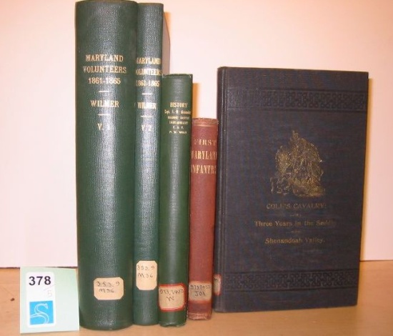 Appraisal: MARYLAND Group of volumes relating to Maryland in the Civil