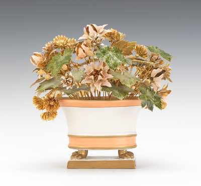 Appraisal: A Fleurs des Siecle Miniature Jardiniere with Flowers by Jane