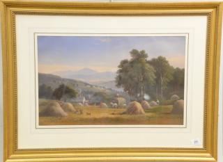 Appraisal: After Benjamin Champney - pair of chromolithographs including a river