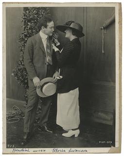 Appraisal: Publicity Photograph of Houdini with Gloria Swanson Houdini Harry Ehrich