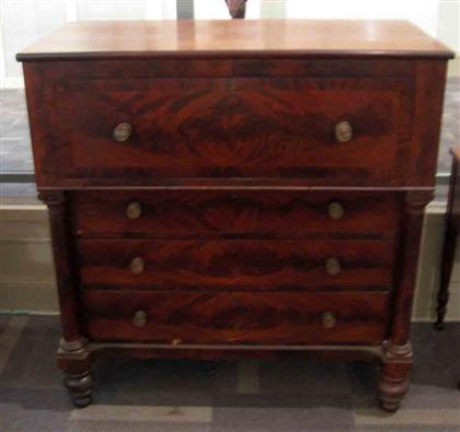 Appraisal: Classical mahogany and mahogany veneer butler's desk philadelphia circa H