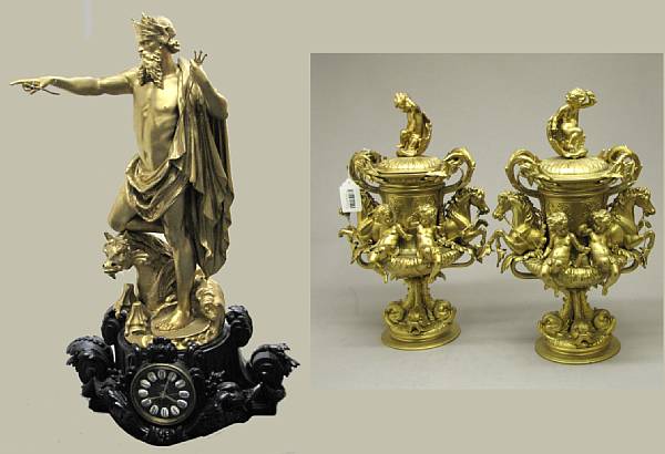 Appraisal: Decorative Arts late th century The figure of Neptune with