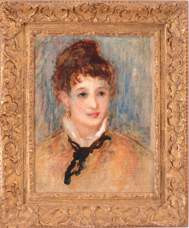 Appraisal: AFTER PIERRE-AUGUSTE RENOIR PORTRAIT D'UNE FEMME Oil on canvas signed