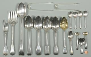 Appraisal: Assorted London Silver Flatware pcs A group of assorted London