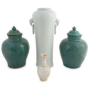 Appraisal: A Collection of Chinese Monochrome Glazed Vases TH TH CENTURY