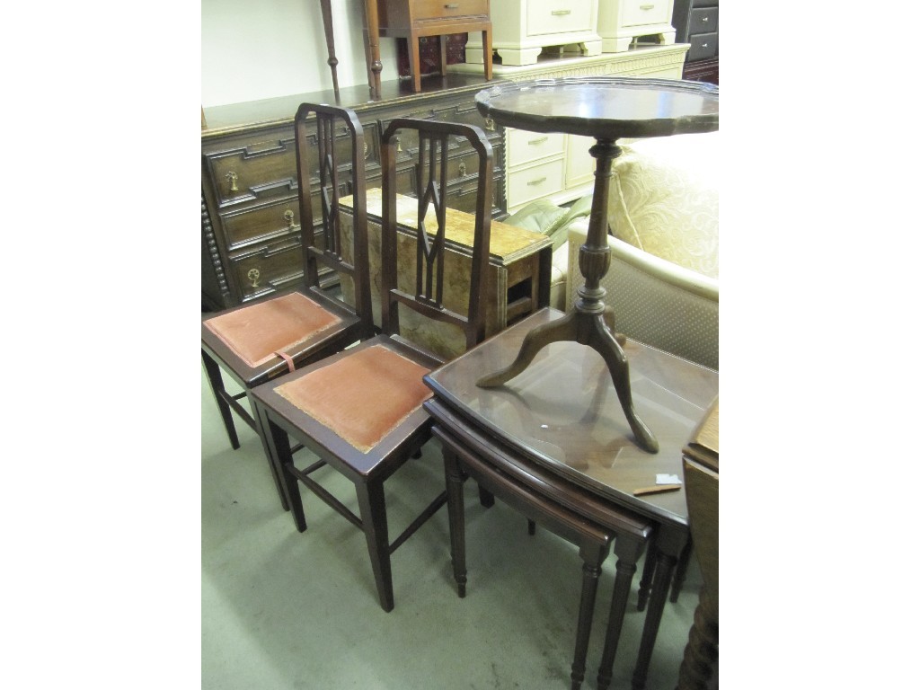 Appraisal: Nest of three tables wine table Sutherland table and a