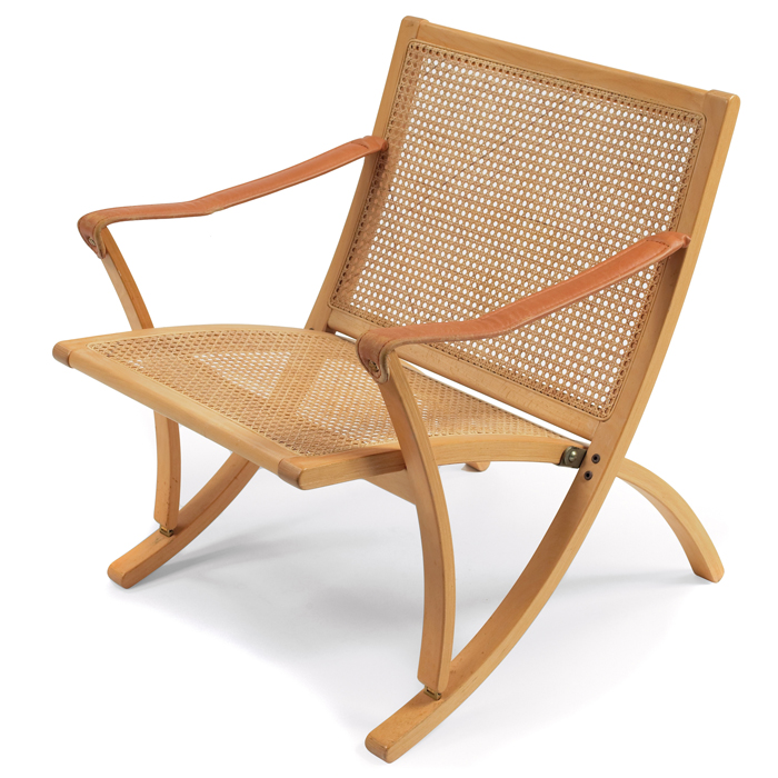 Appraisal: Sigurd Ressel folding chair by Vatne Mobler Denmark beech original