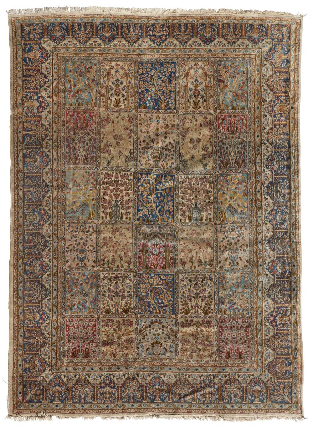 Appraisal: A Kerman area rug Mid- th Century Cotton on wool