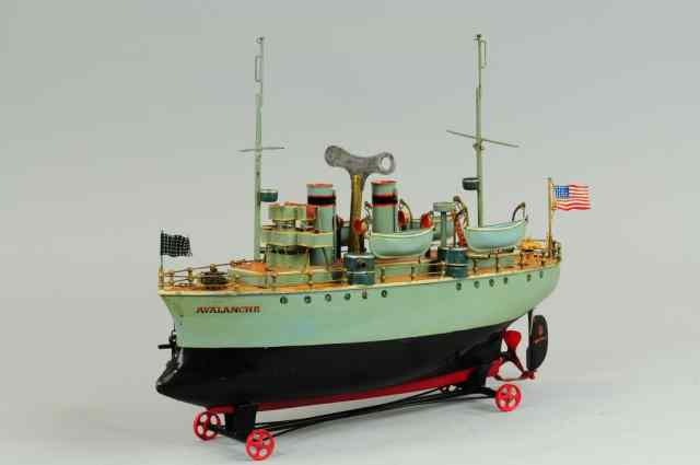 Appraisal: MARKLIN AVALANCHE GUNBOAT Germany an exceptionally well scaled toy ship