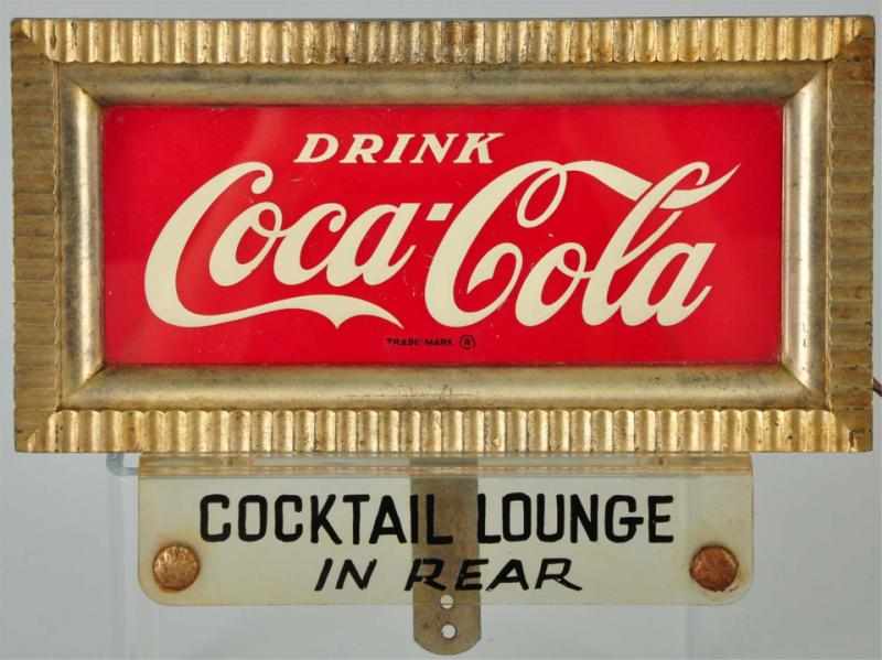 Appraisal: Coca-Cola Lighted Cash Register Topper Sign Description s to s