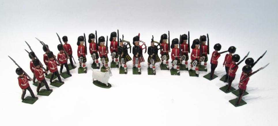 Appraisal: TWENTY FIVE BRITAINS LTD TOY SOLDIERS including Scots Guards Gordon