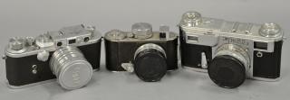 Appraisal: Three piece Camera group lot to include Kiev cccp with