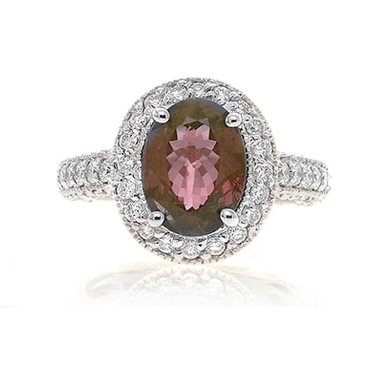 Appraisal: K Gold ct Alexandrite and Diamond Ring ALEXANDRITE RING WITH