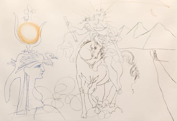 Appraisal: SALVADOR DALI SPANISH - x plate x paper Caesar and