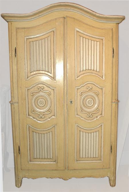 Appraisal: French Provincial Style Painted Armoire Estimate nbsp nbsp nbsp -