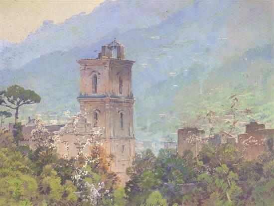 Appraisal: Artist Unknown early th century Italian Village and Church in