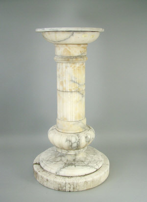 Appraisal: A marble pedestal with reeded column support late th century