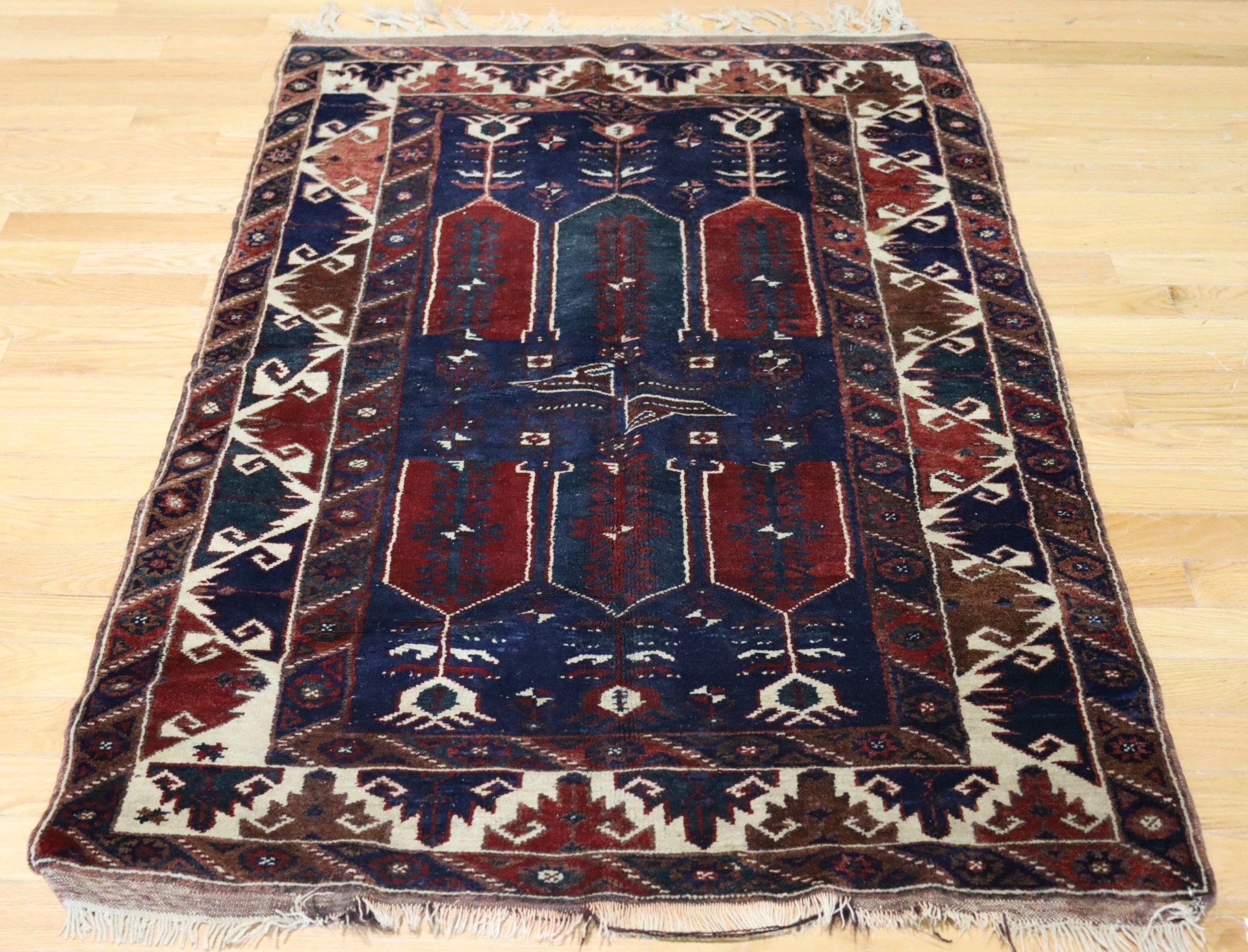 Appraisal: ANTIQUE AND FINELY HAND WOVEN AREA CARPET From a West