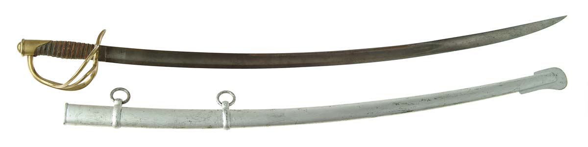 Appraisal: MODEL ENLISTED CAVALRY SABER - blade marked EMERSON SILVER TRENTON