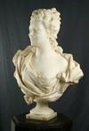 Appraisal: MARBLE BUST - Life-sized Bust Portrait of Lovely French Aristocratic