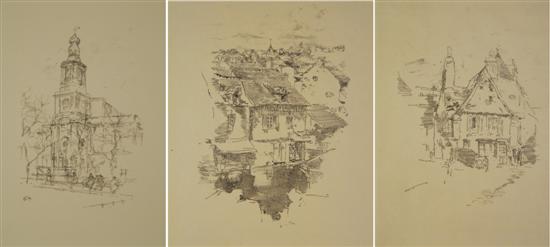 Appraisal: JAMES ABBOT Mcneill WHISTLER American - VITRE-THE CANAL GABLED ROOF