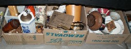 Appraisal: Eight boxes of assorted bric-a-brac